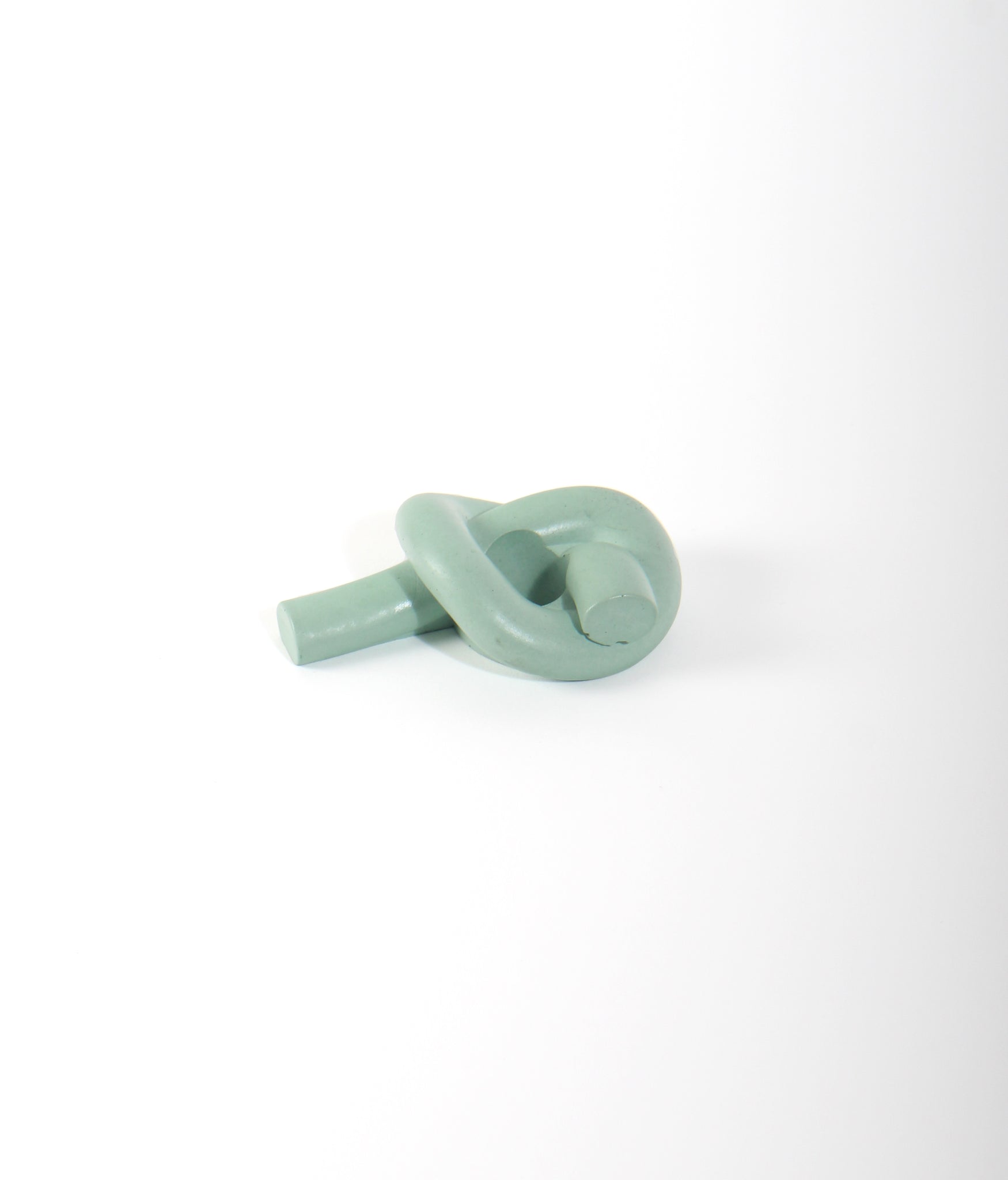 Knot Candle Holder Green