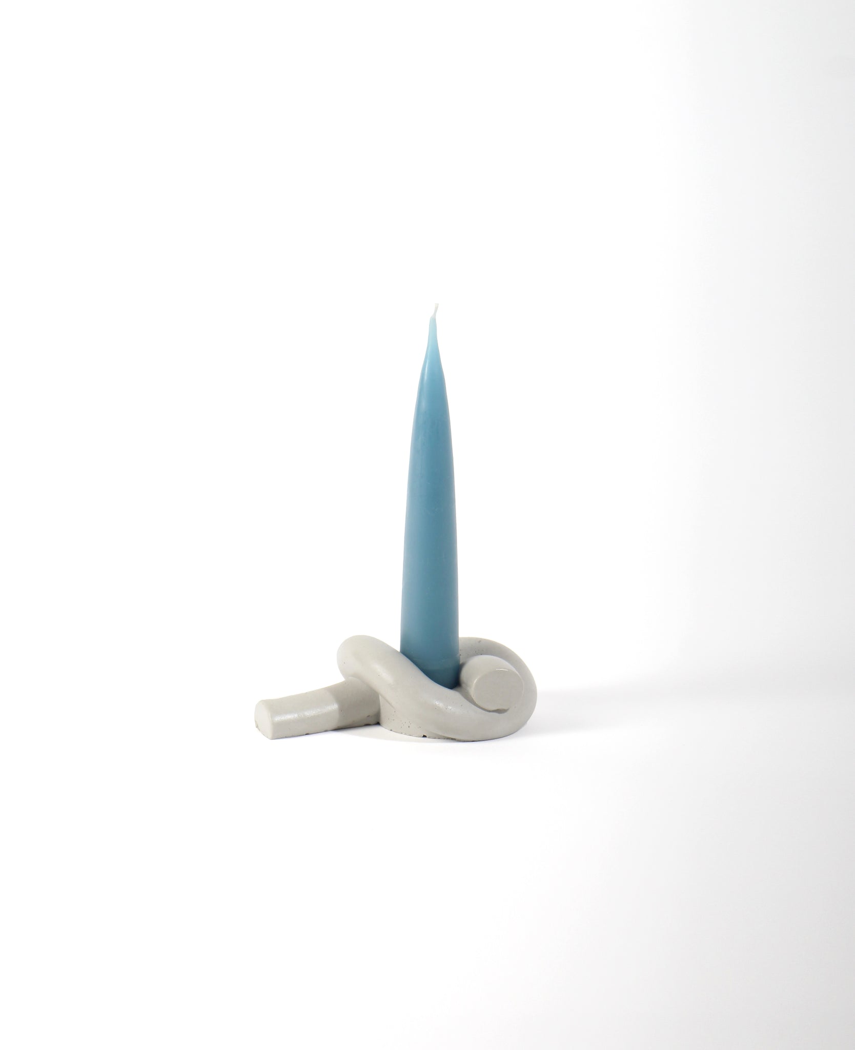 Knot Candle Holder Grey